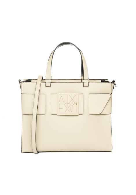 Cream logo handle bag ARMANI EXCHANGE | 9426890A874-U1092